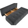 Voir la diapositive 3 : BEST MOBILIER Bowie - canapé 3 places convertible coffre + coussin rond inclus en tissu texturé