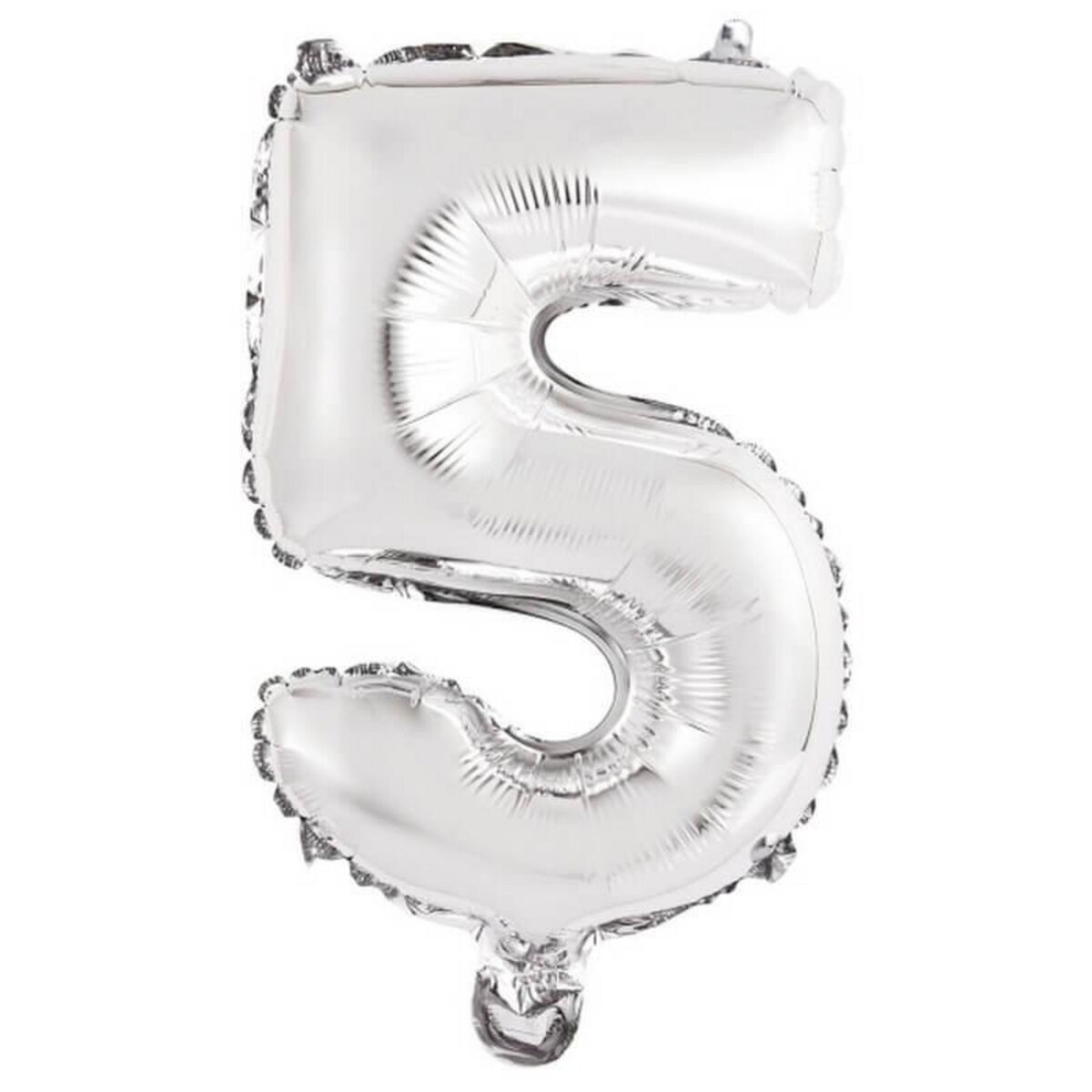  Ballon Aluminium 40 cm :  Chiffre 5 - Argent