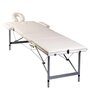 Voir la diapositive 4 : VIDAXL Table pliable de massage Blanc creme 3 zones cadre en aluminium