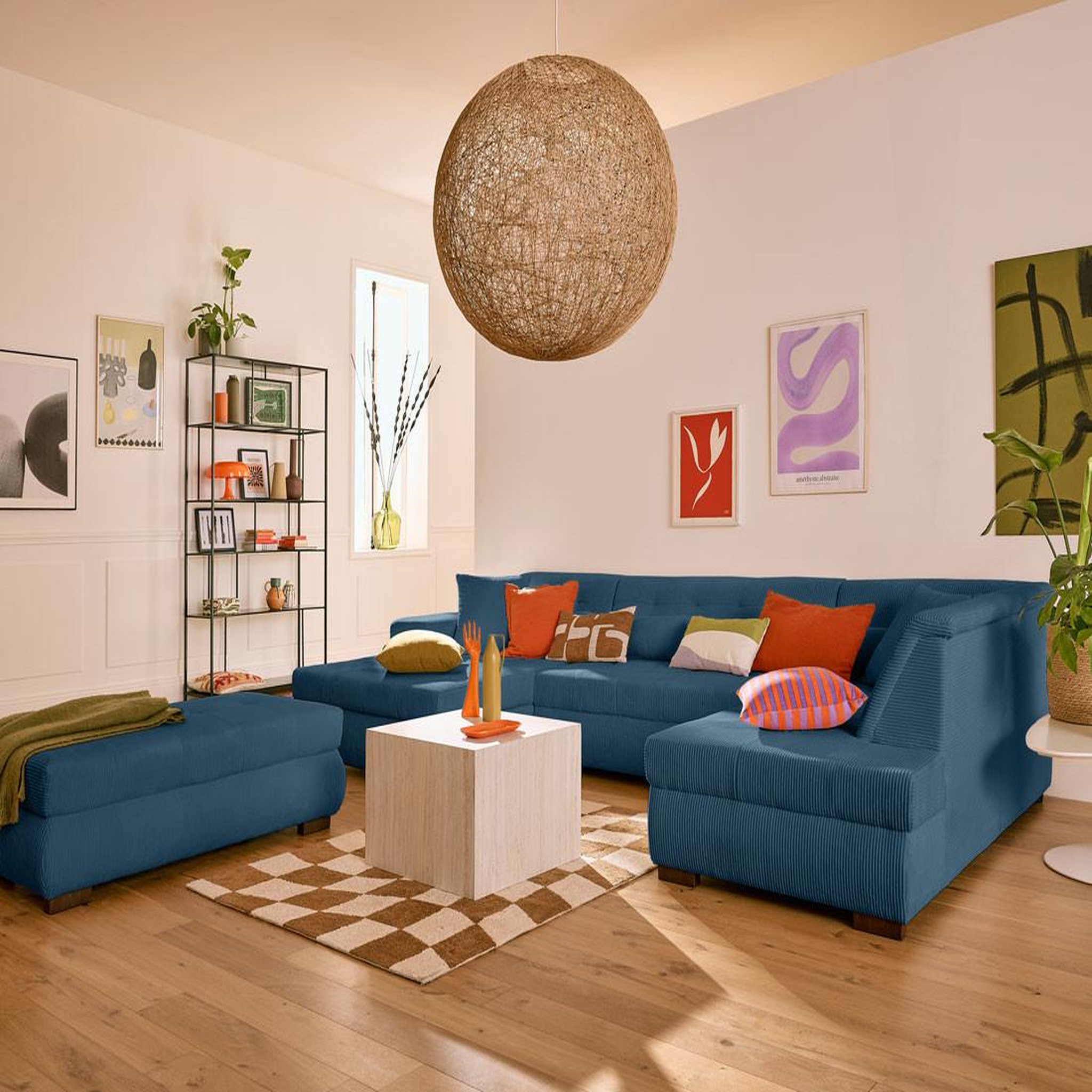 Voir la diapositive 4 : LISA DESIGN Vermont - pouf d'appoint - en velours côtelé