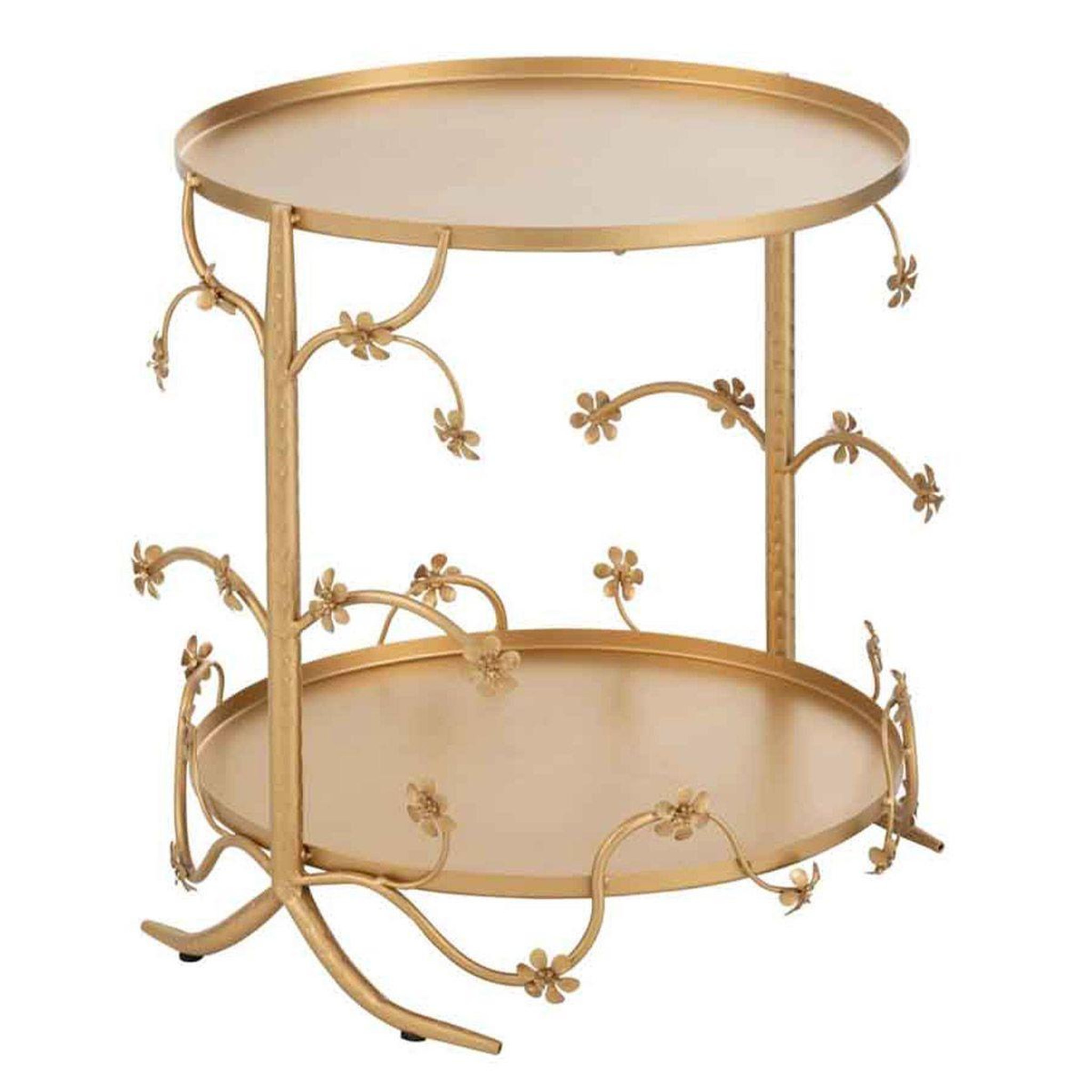 Voir la diapositive 1 : J-LINE Table d'appoint en métal  curama  49cm or