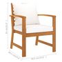 Voir la diapositive 6 : VIDAXL Salon de jardin 5 pcs avec coussin Bois d'acacia solide