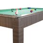 Voir la diapositive 3 : PLAY4FUN Billard Américain AMBIANCE 7Ft - 226,5 x 126,5 x 80 cm avec accessoires et plateau dînatoire - Couleur Chêne