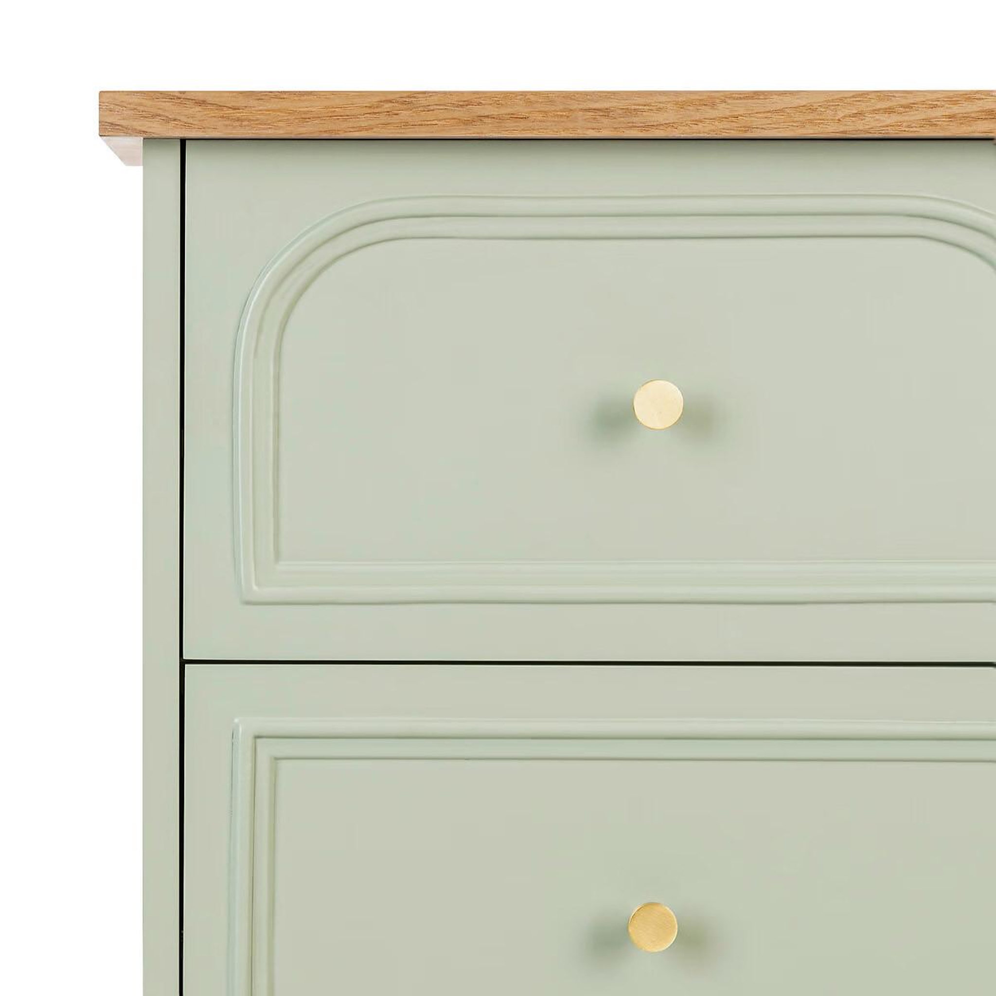 Voir la diapositive 3 : ATMOSPHERA Chiffonnier 5 tiroirs  mohéa  113cm vert céladon