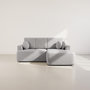 Voir la diapositive 5 : BEST MOBILIER Candela - canapé d'angle droit 4 places - convertible avec coffre - en tissu bouclette