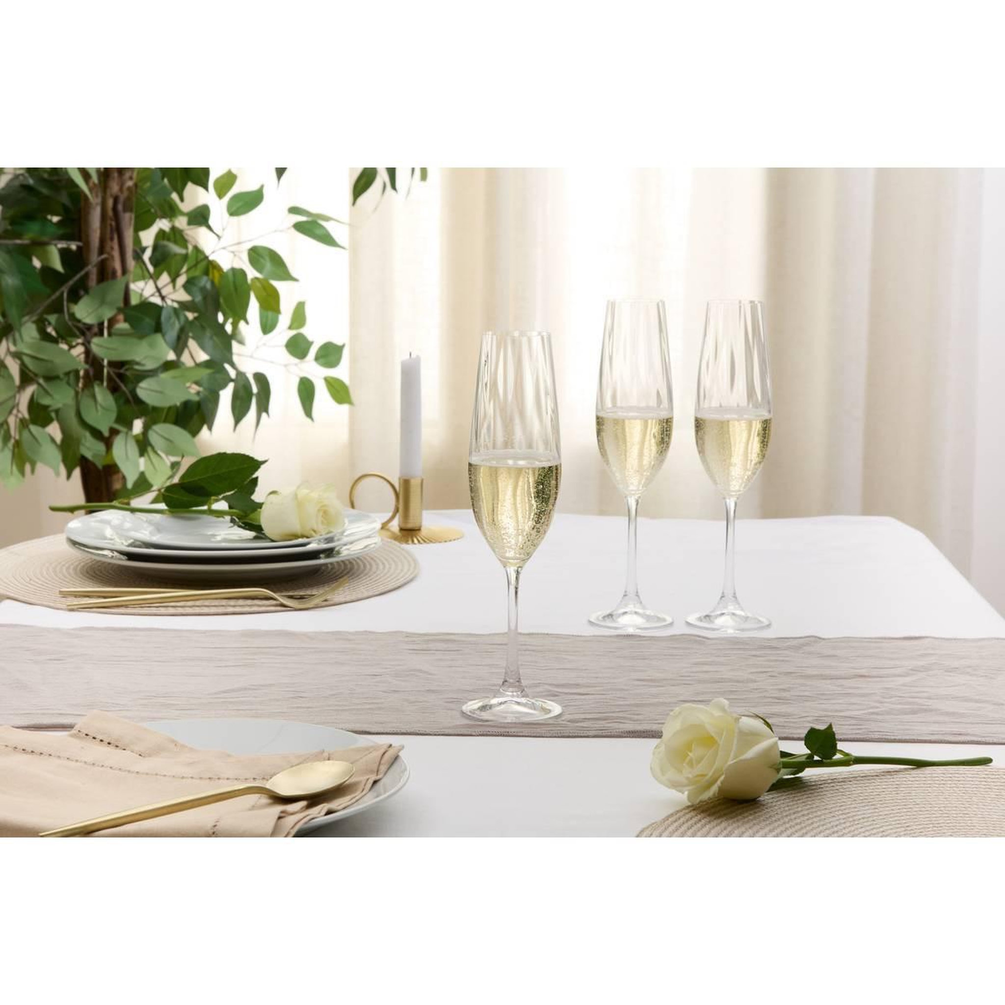 Voir la diapositive 4 : SECRET DE GOURMET Lot de 6 flûtes à champagne  neva  26cl transparent