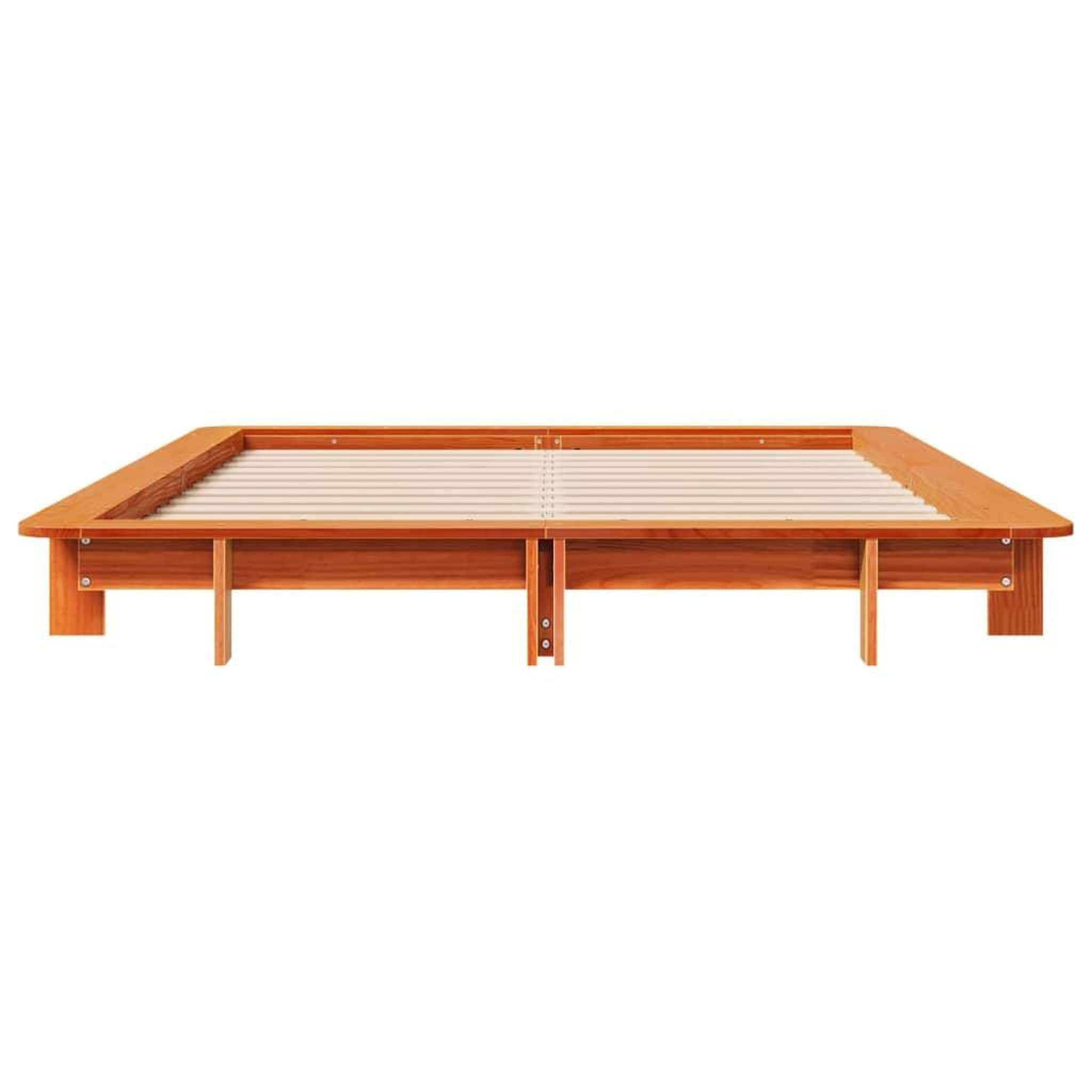 Voir la diapositive 4 : VIDAXL Cadre de lit sans matelas cire marron 120x190cm bois pin massif