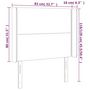 Voir la diapositive 6 : VIDAXL Tete de lit avec oreilles Creme 83x16x118/128 cm Similicuir