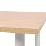 VIDAXL Table de salle a manger 120x60x73 cm Chene et blanc