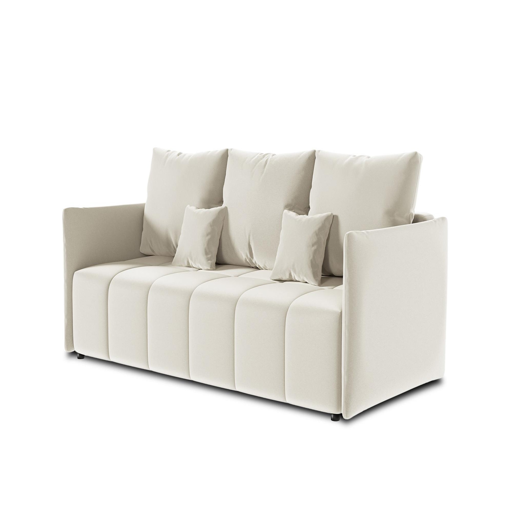 Voir la diapositive 4 : BEST MOBILIER Petra - canapé 3 places convertible avec coffre - en velours