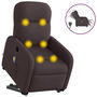 Voir la diapositive 1 : VIDAXL Fauteuil inclinable de massage electrique Marron fonce Tissu