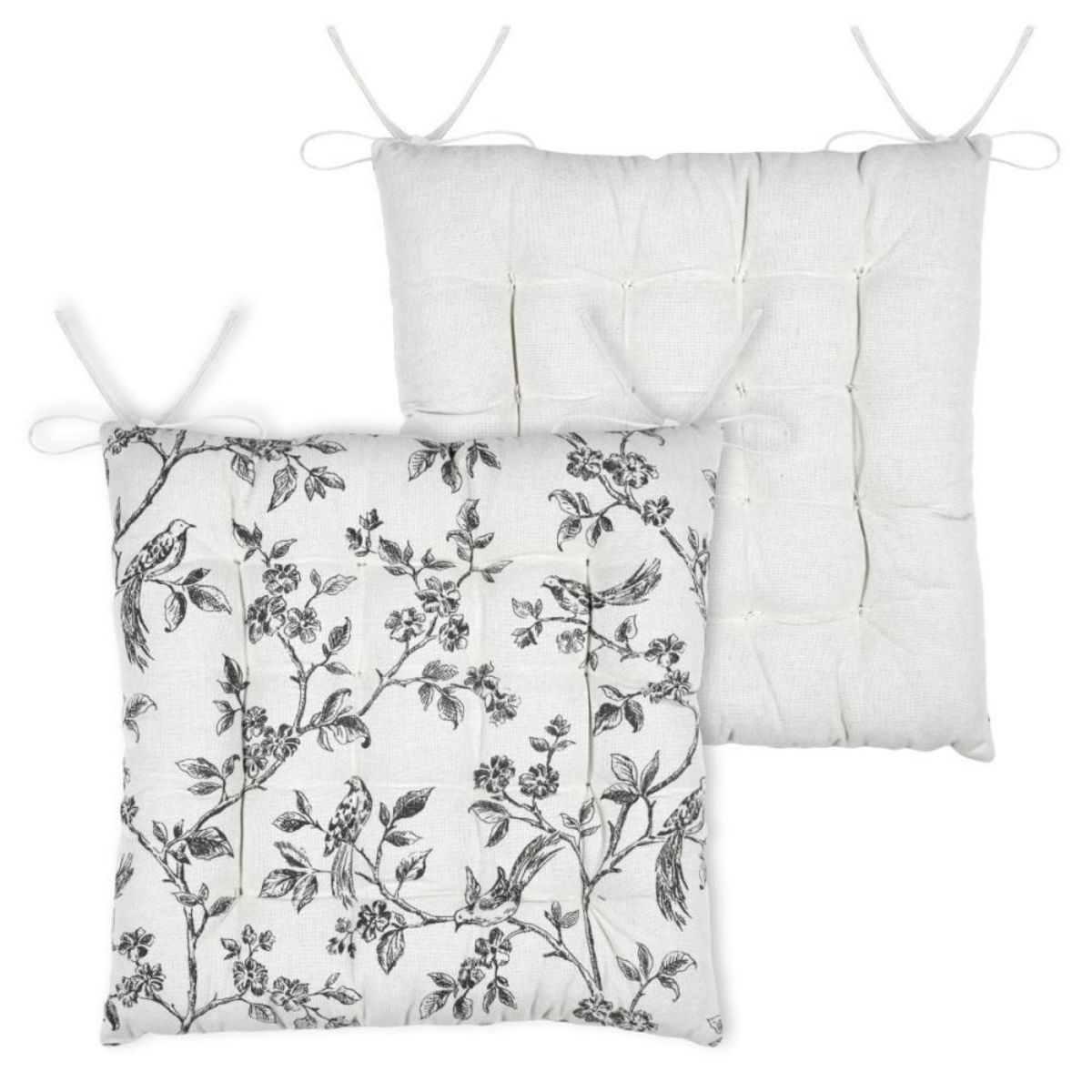 STOF Lot de 4 galettes de chaise à nouettes CLARINE