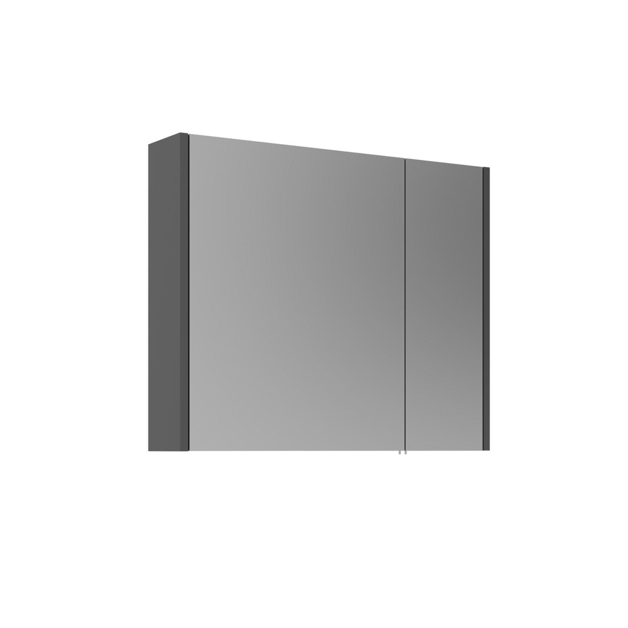 Habitat et Jardin Meuble Salle de Bain avec Miroir  Arno 80  - 79 x 16 x 66 cm - Grey / Anthracite