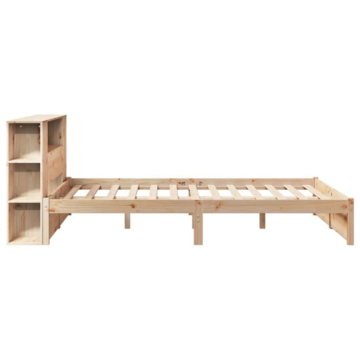VIDAXL Lit bibliotheque sans matelas 140x190 cm bois de pin massif