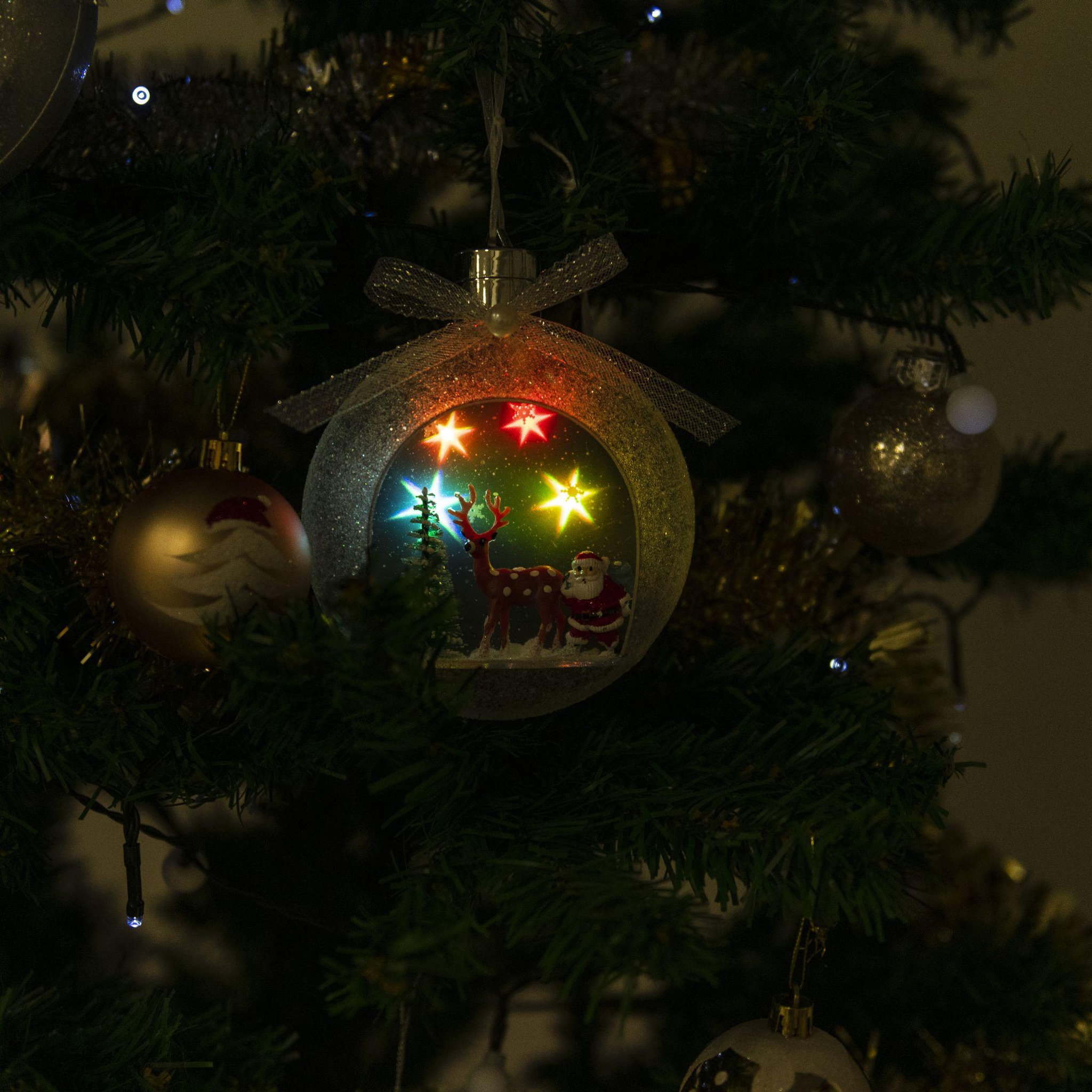 Voir la diapositive 3 : WERKAPRO Boule renne lumineuse multicolore