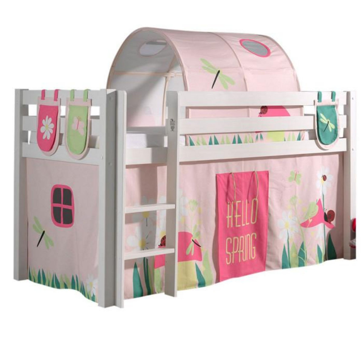 Paris Prix Pack - Lit Enfant, Tente, 3 Pochettes & Tunnel  Pino Spring  Blanc