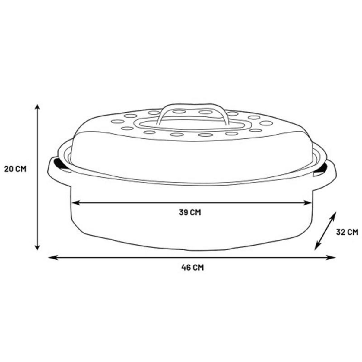 Warmcook Cocotte ovale en acier carbon 46x31cm - 0509