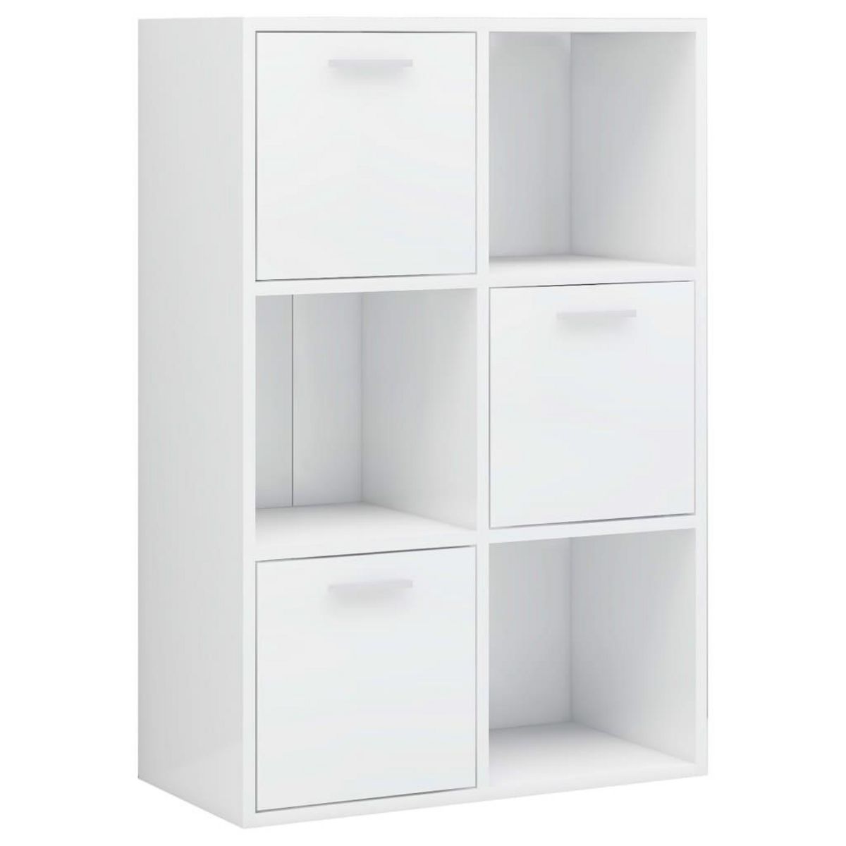 VIDAXL Armoire de rangement Blanc brillant Bois d'ingenierie