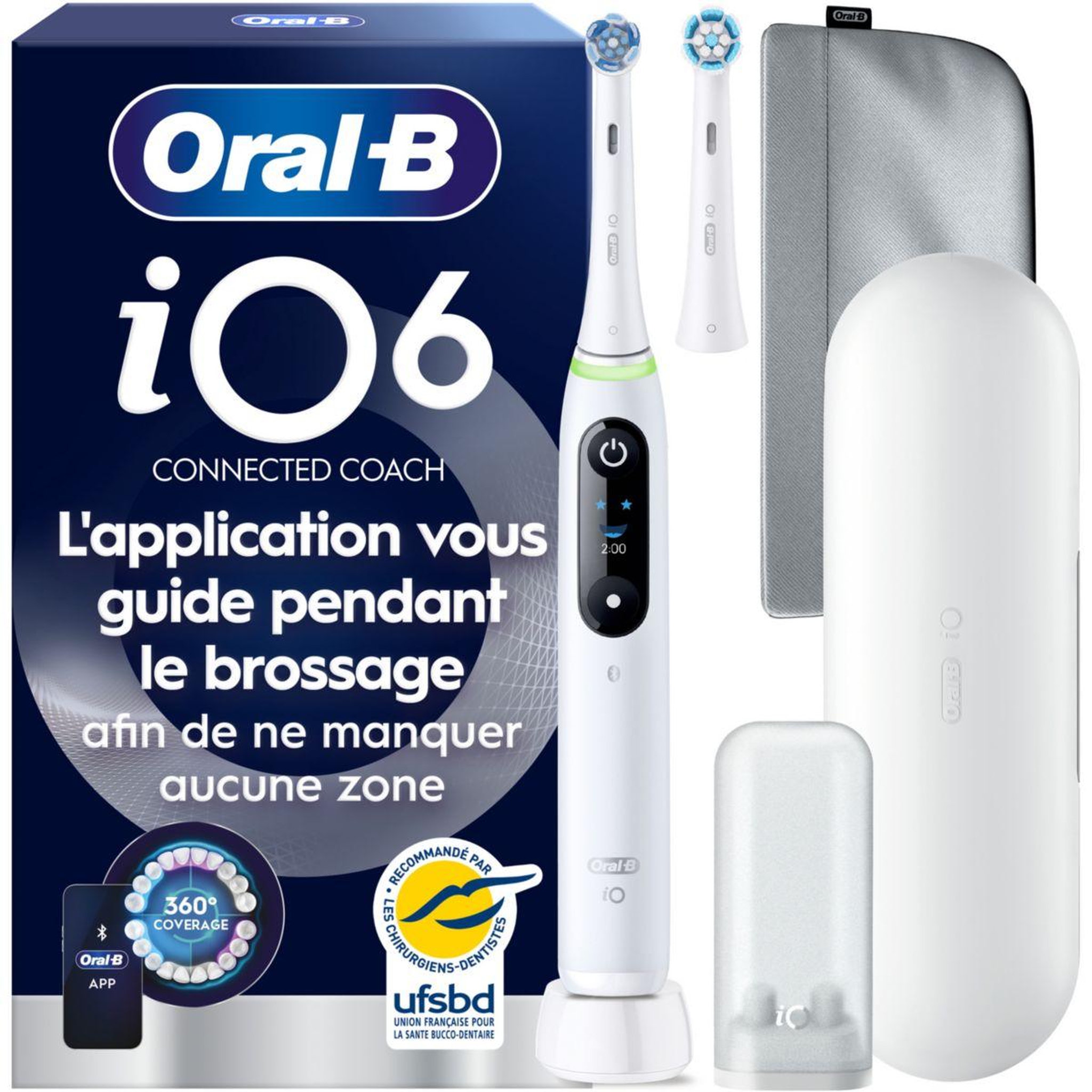 ORAL B Brosse à dents électrique io6 series white luxe edition