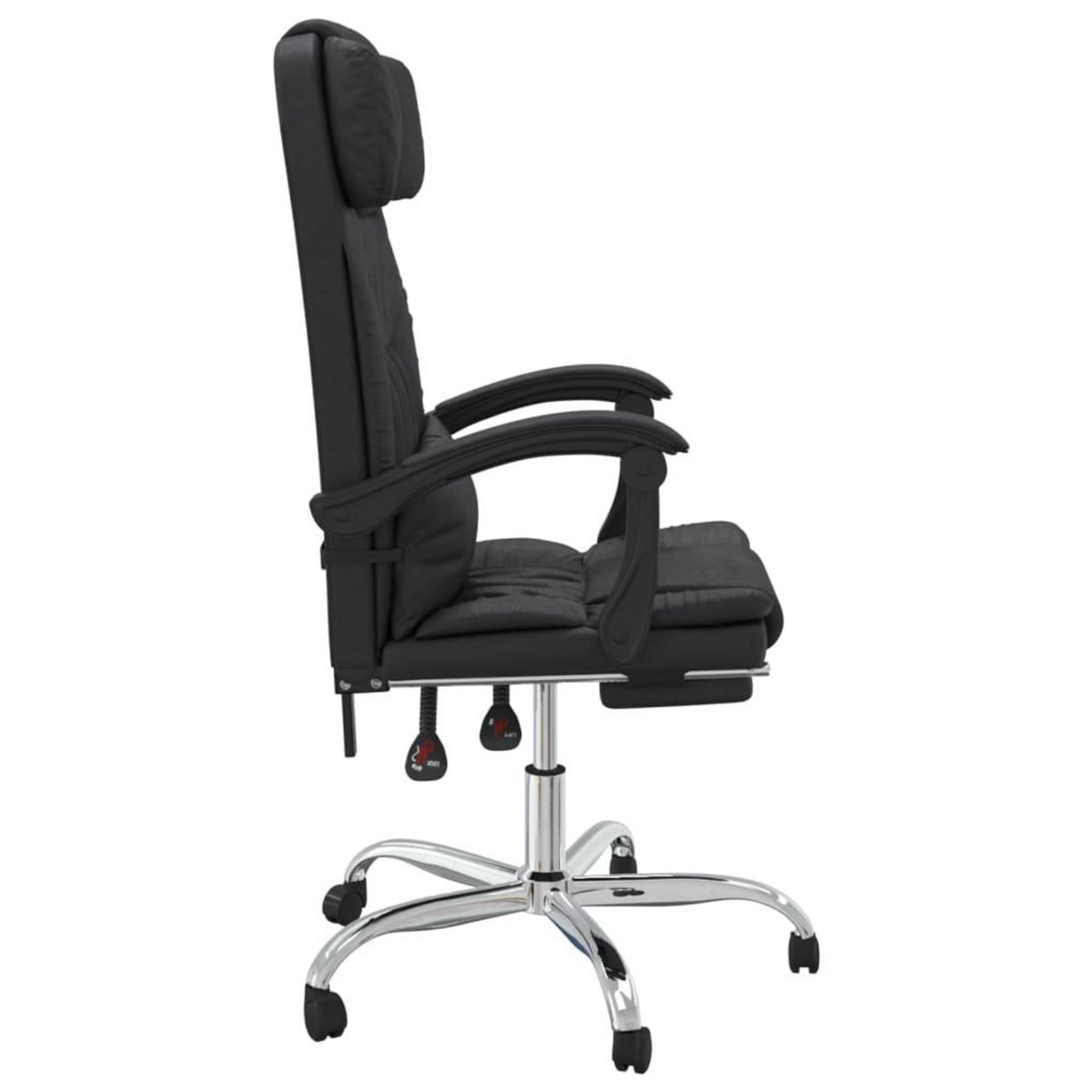 VIDAXL Fauteuil de massage inclinable de bureau Noir Similicuir
