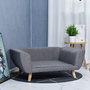Voir la diapositive 2 : PAWHUT Canapé chien lit pour chien design scandinave coussin moelleux pieds bois massif dim. 87 x 61 x 36 cm polyester gris