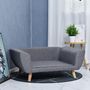 Voir la diapositive 2 : PAWHUT Canapé chien lit pour chien design scandinave coussin moelleux pieds bois massif dim. 87 x 61 x 36 cm polyester gris