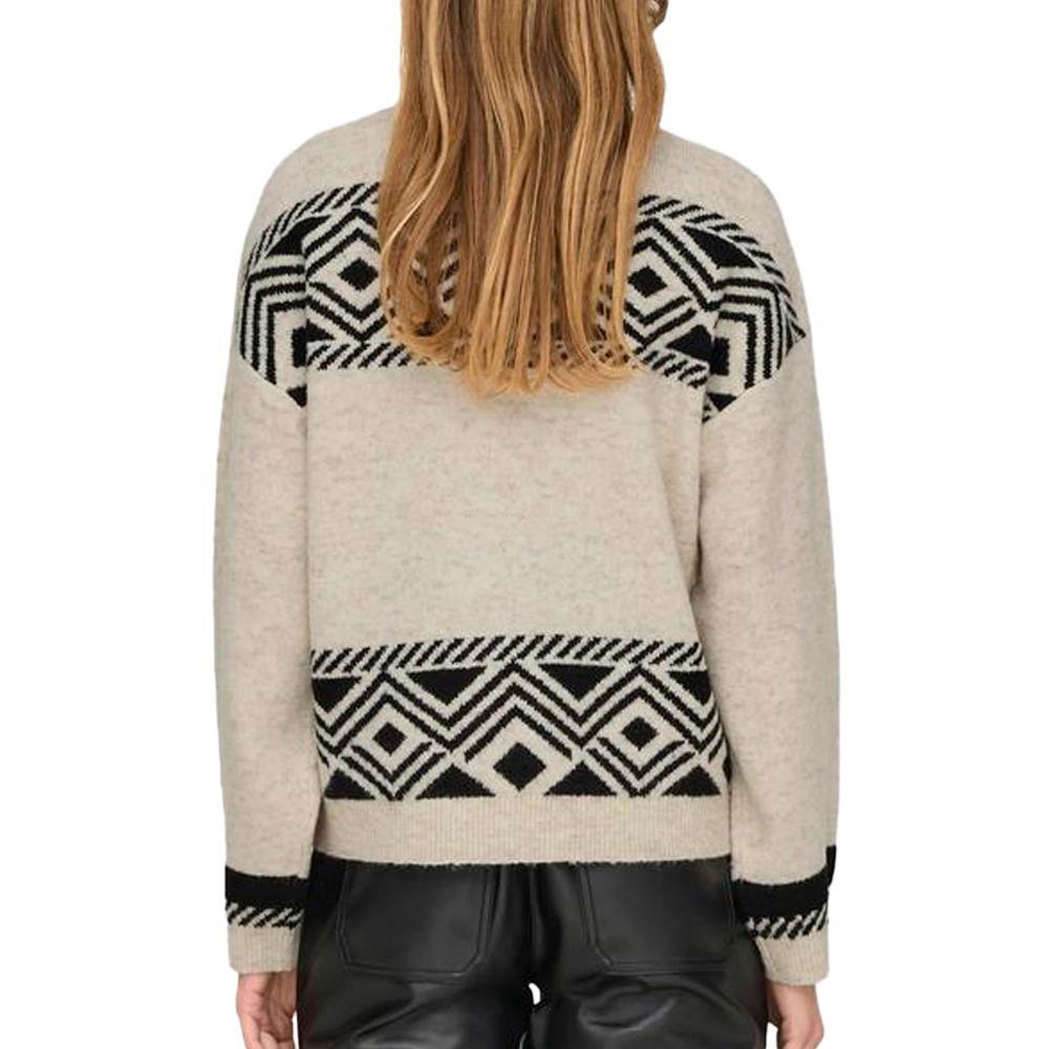 Voir la diapositive 2 : Only Pull Beige/Noir Femme Only Victoria