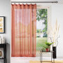 Voir la diapositive 3 : Paris Prix Rideau Voilage à Anneaux  Linka  140x240cm Terracotta