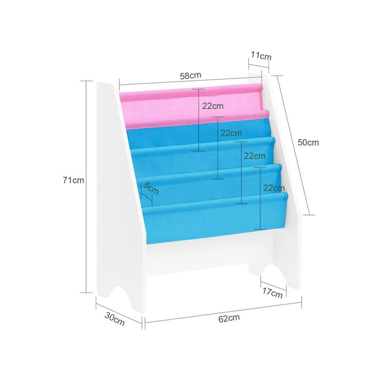 SOBUY SoBuy - Bibliothèque Enfant à 4 compartiments - Moderne - FRG225