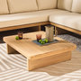 Voir la diapositive 5 : SWEEEK Salon de jardin d'angle bois d'acacia 5 places beige - Zenzu