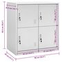 Voir la diapositive 6 : VIDAXL Armoire a casiers Gris clair 90x45x92,5 cm Acier