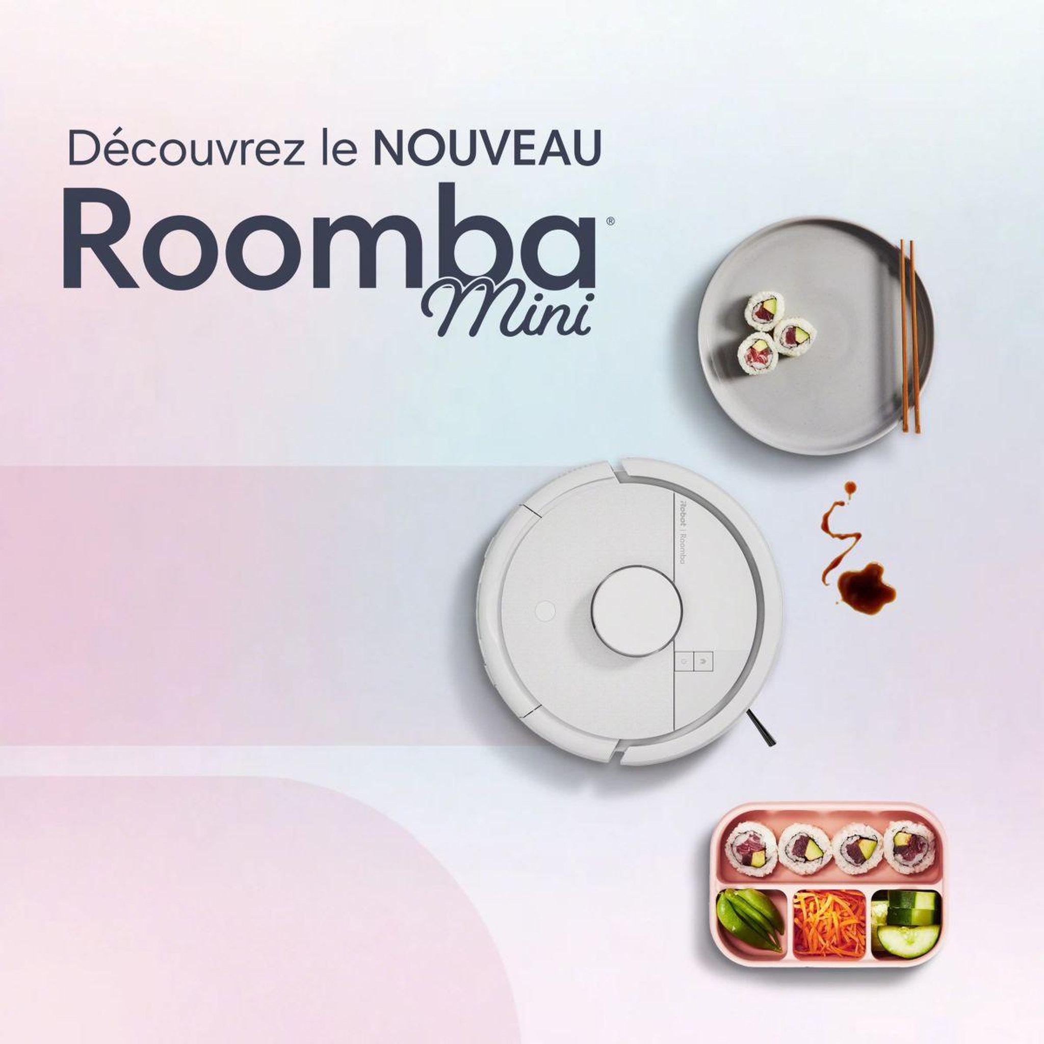 Voir la diapositive 2 : IROBOT Robot aspirateur laveur roomba mini blanc f155240