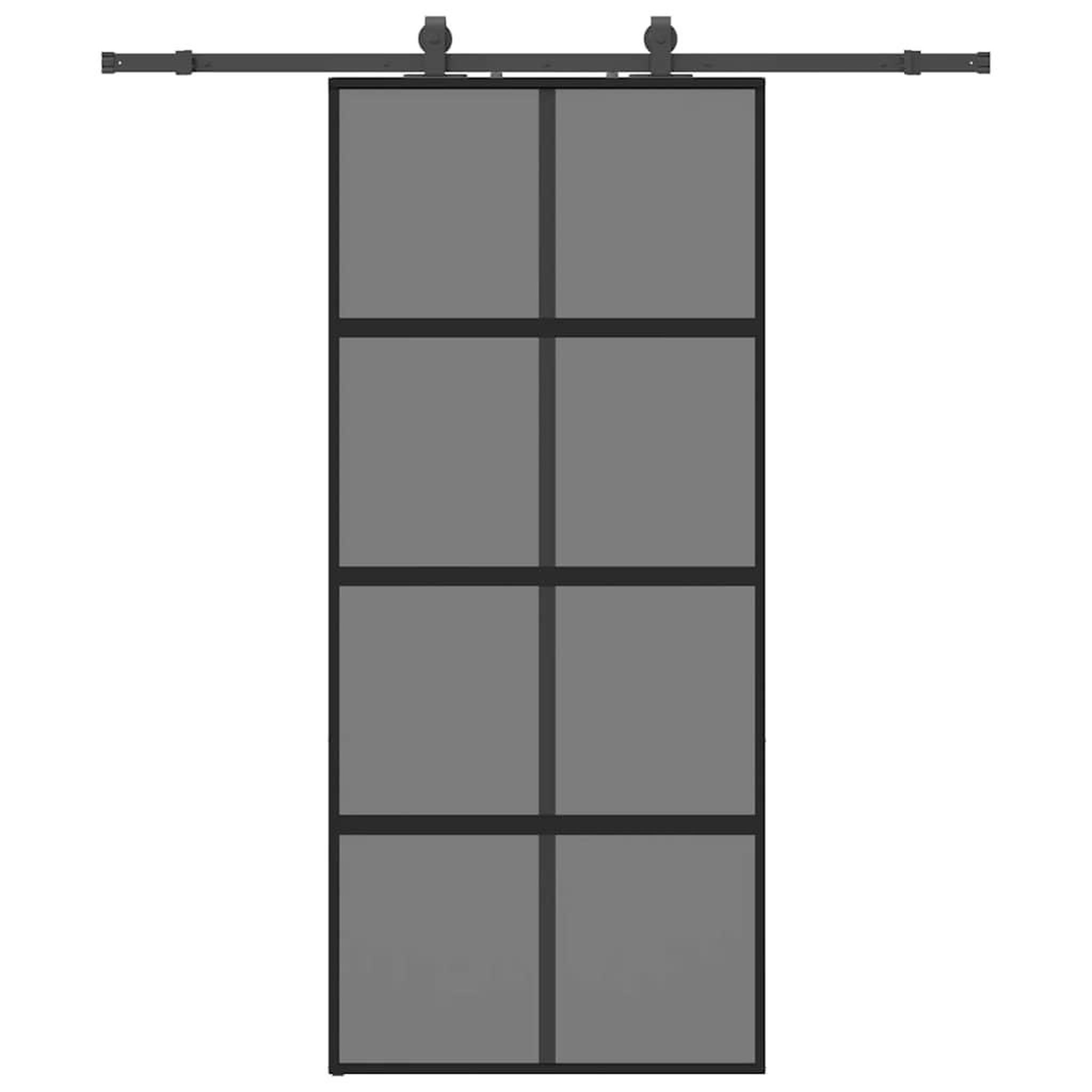 Voir la diapositive 2 : VIDAXL Porte coulissante avec kit de quincaillerie noir 90x205 cm