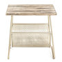 Voir la diapositive 2 : Paris Prix Table d'Appoint Design  Porte Revues  51cm Or