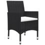 Voir la diapositive 3 : VIDAXL Ensemble a manger de jardin 5 pcs Noir