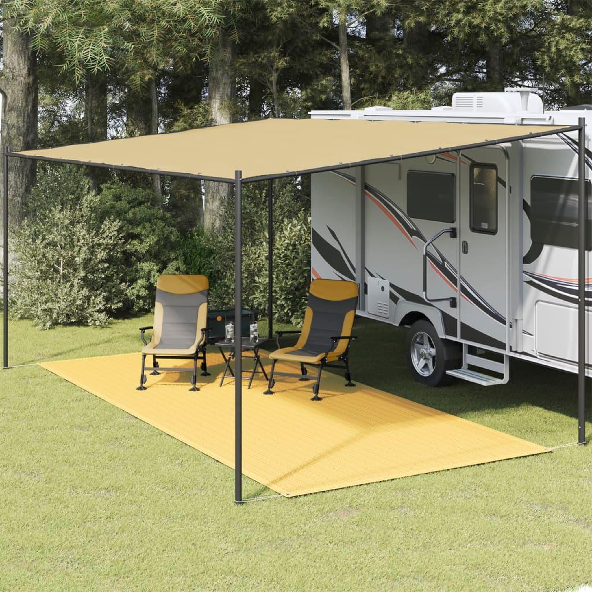 Voir la diapositive 1 : VIDAXL Tapis de tente 250x600 cm Beige