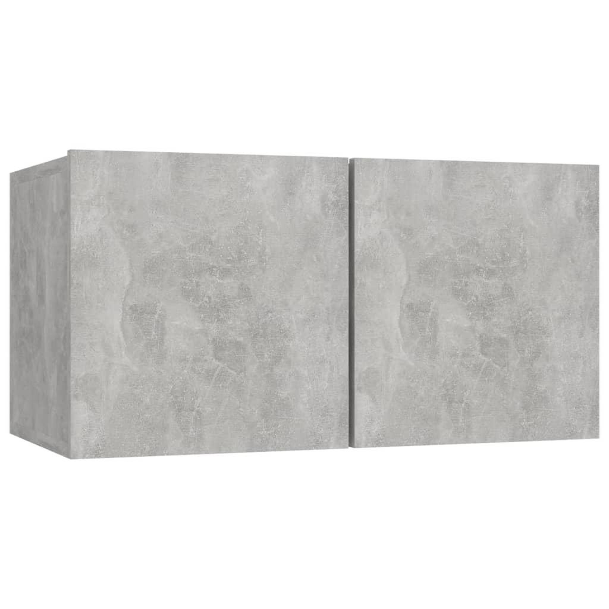 Voir la diapositive 4 : VIDAXL Meubles TV suspendus 3 pcs Gris beton 60x30x30 cm