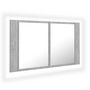 Voir la diapositive 2 : VIDAXL Armoire de salle de bain à miroir LED Gris béton Acrylique