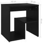 Voir la diapositive 6 : VIDAXL Table de chevet noir 40x30x40 cm bois d'ingenierie