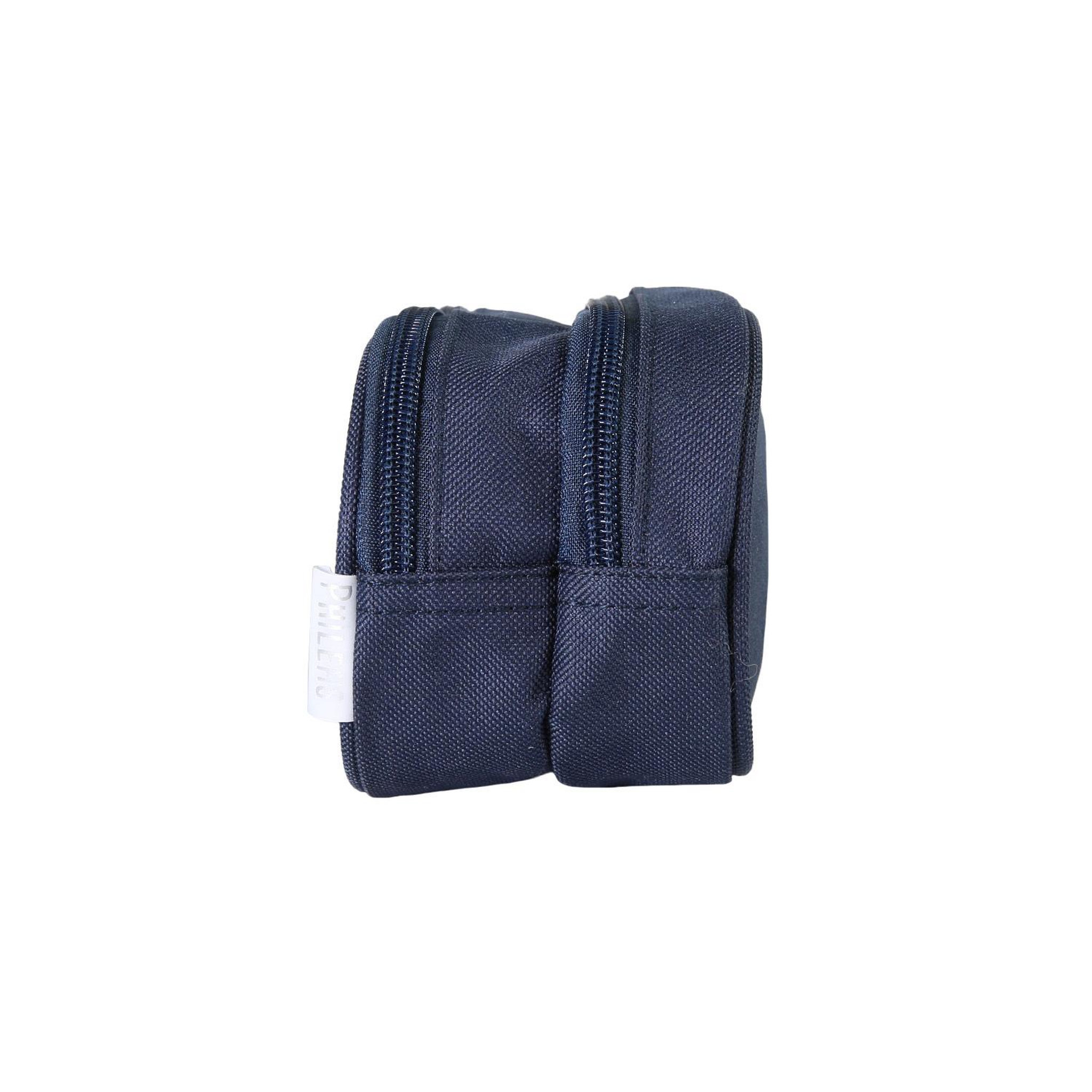 Voir la diapositive 3 : Bagtrotter Bagtrotter - Phileas  - Requins - Trousse Scolaire Rectangulaire - Marine - 2 Compartiments Zippés - 23x7x10cm - Matière Polyester - Accessoire et Papeterie Scolaire
