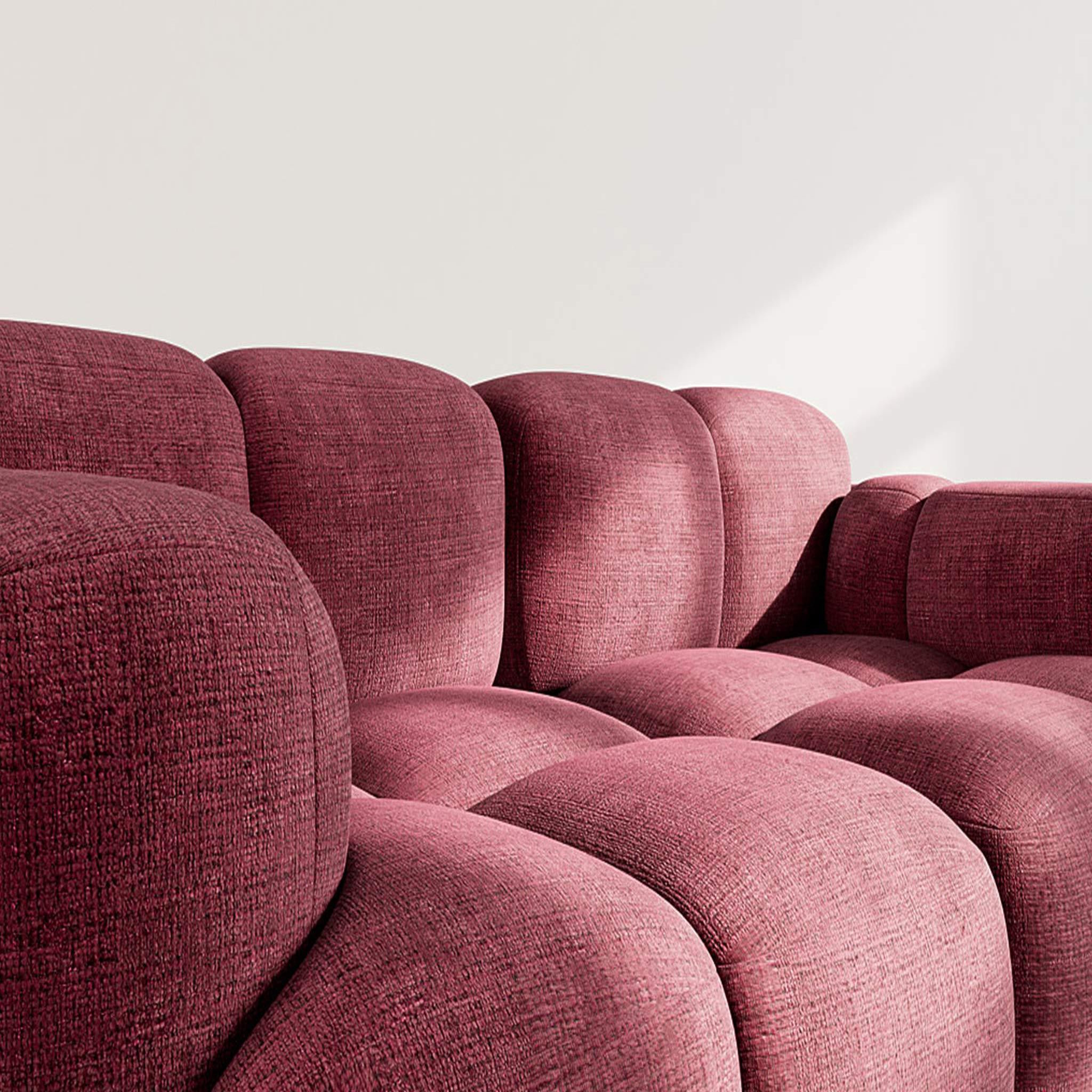 Voir la diapositive 4 : BEST MOBILIER Grace - canapé modulable 2 places en velours texturé