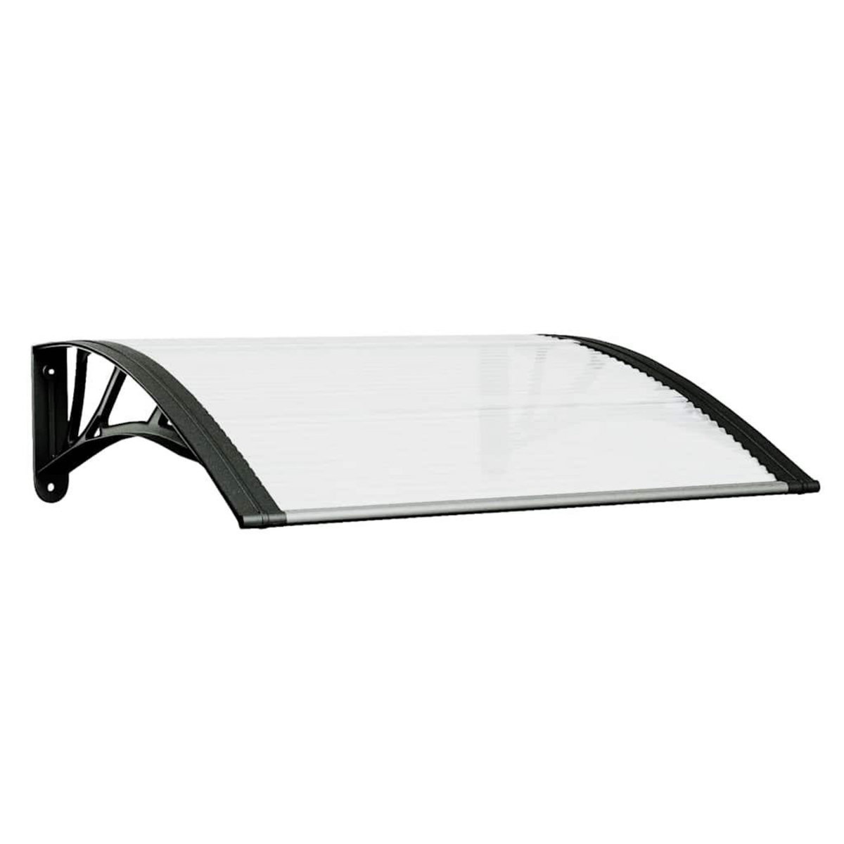 VIDAXL Auvent de porte Noir et transparent 80x75 cm Polycarbonate