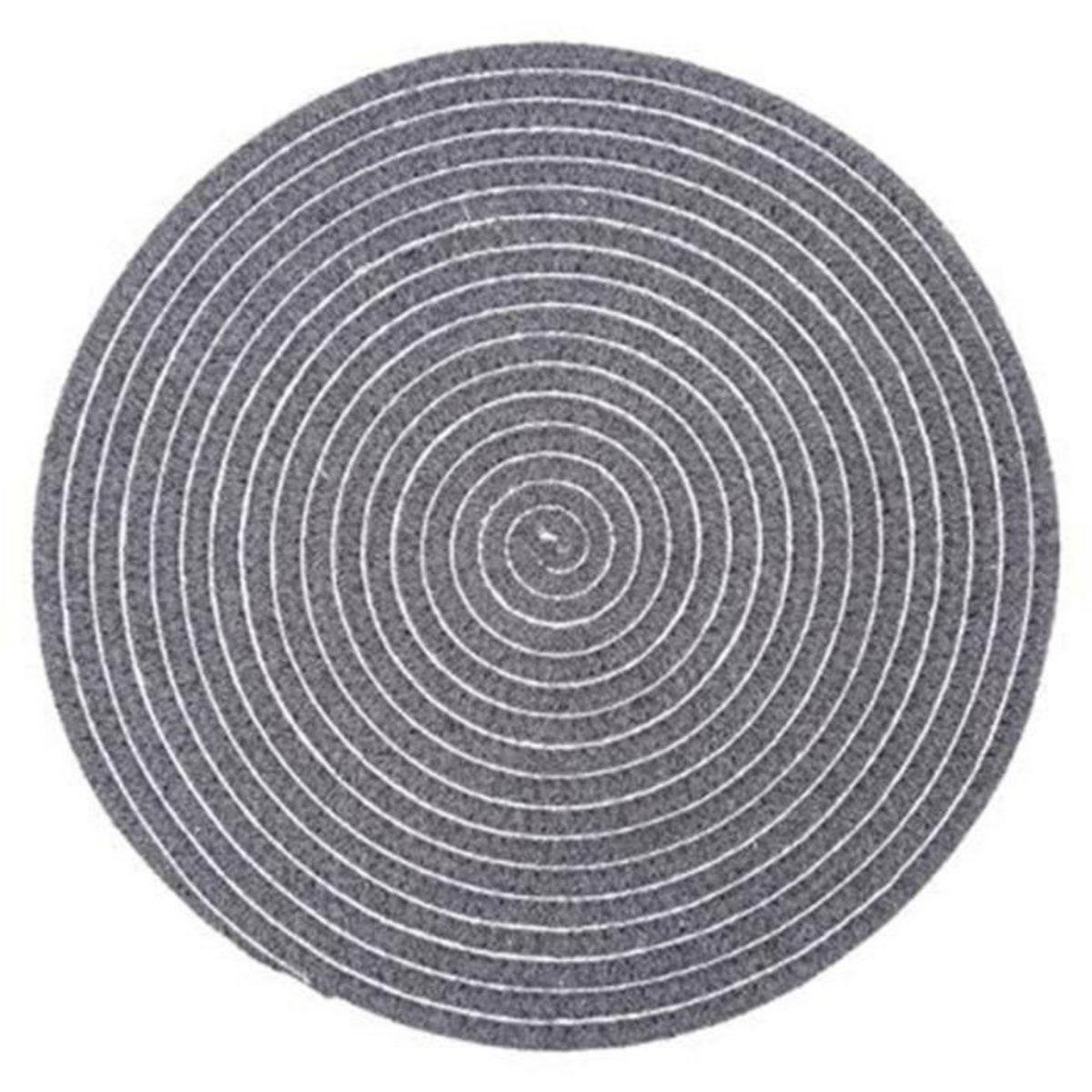 SECRET DE GOURMET Set de Table Rond Déco  Shiny  35cm Gris Foncé