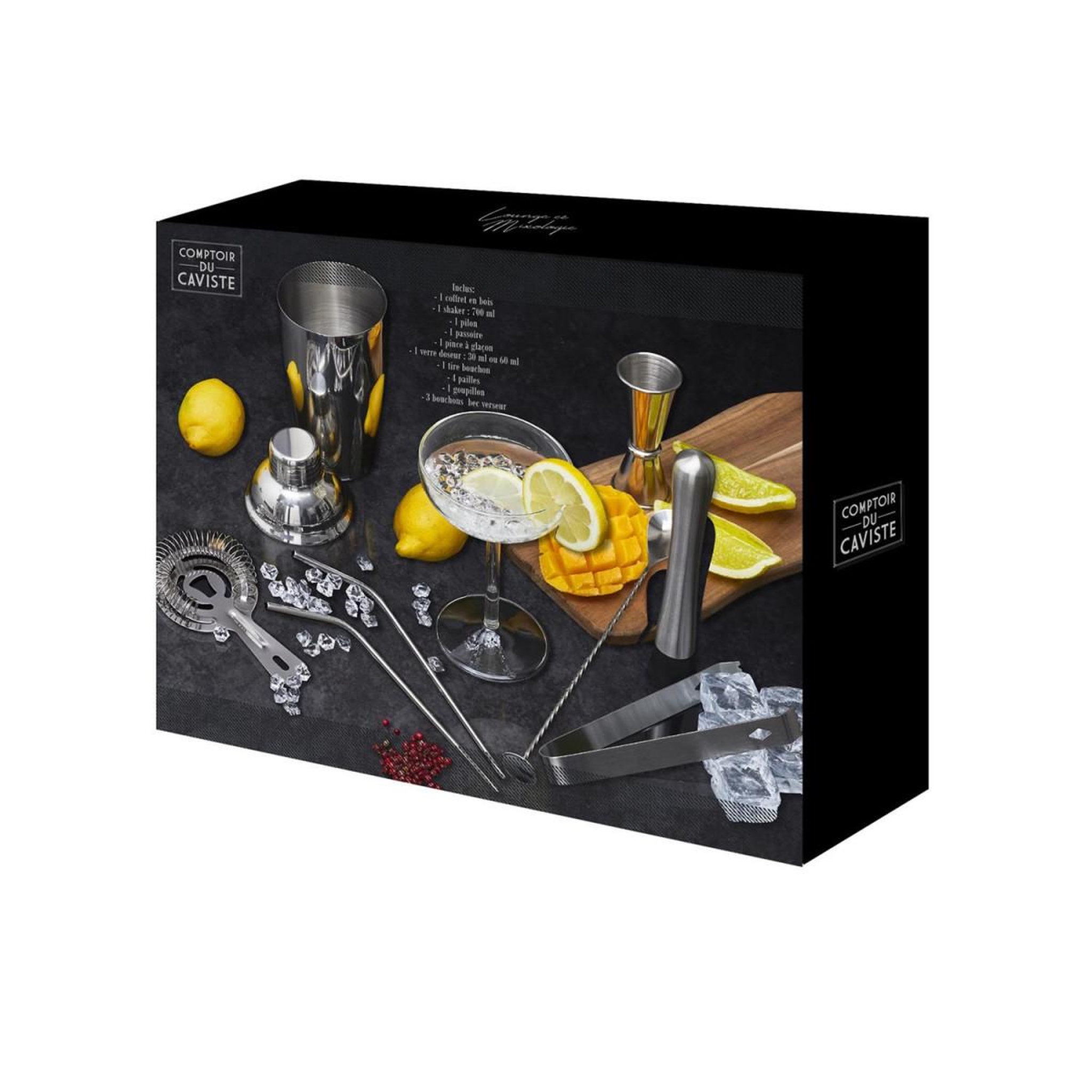 Voir la diapositive 2 : COOK CONCEPT Set à cocktail  15 pièces  27cm argent