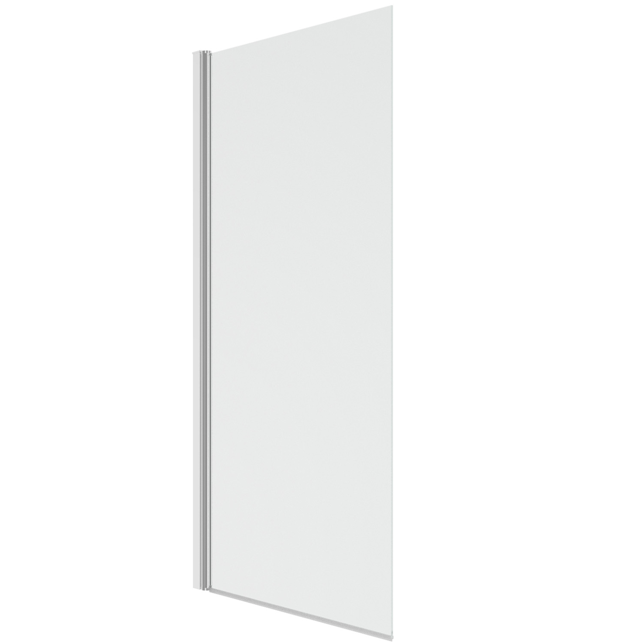 ID MARKET Pare baignoire 1 volet 70x120 cm avec profilé en aluminium argenté