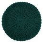 Voir la diapositive 6 : Rendez vous déco Pouf tricot rond en coton jaune moutarde D40 cm - Elisa