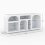 Voir la diapositive 4 : Rendez vous déco Buffet en plâtre blanc cassé 160 cm-Fira