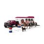 Voir la diapositive 1 : Schleich Figurine Pick-up et sa grande remorque équestre, Schleich 42705 Gamme Horse Club