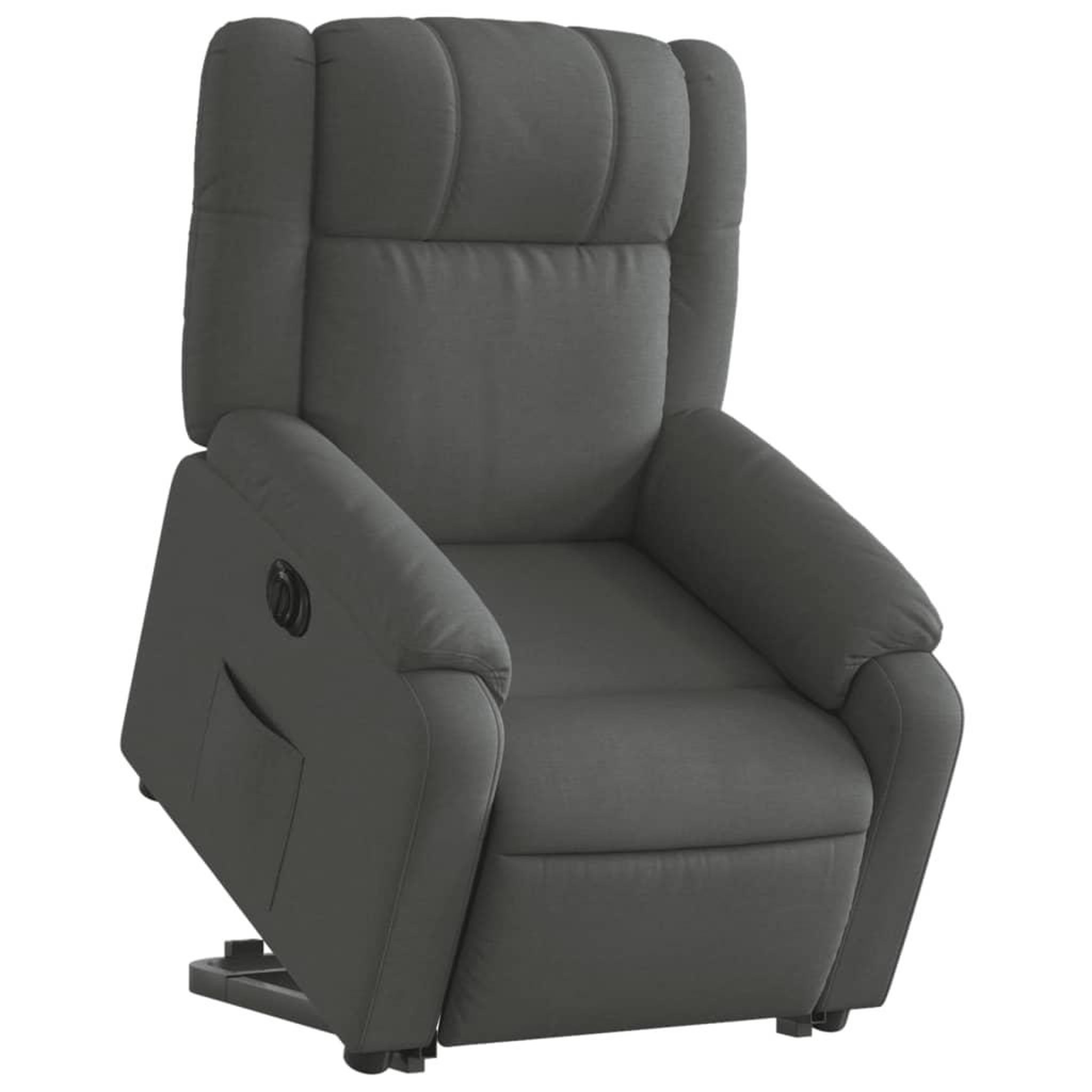 Voir la diapositive 3 : VIDAXL Fauteuil inclinable electrique gris fonce tissu