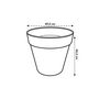 Voir la diapositive 2 : ELHO Pot de fleurs rond Loft Urban avec roues Ø 50 x H.44 cm - Anthracite